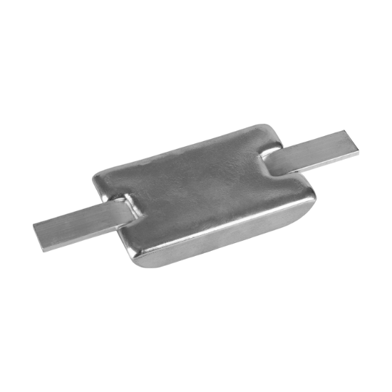 anodo a saldare in zinco con inserto in alluminio